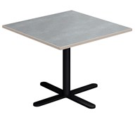 Søylebord Cross X 70x70 cm akustikk linoleum svart