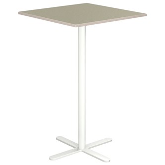 Søylebord Cross X 70x70 cm akustikk linoleum hvit