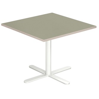 Søylebord Cross X 70x70 cm akustikk linoleum hvit