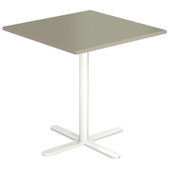 Søylebord Cross X 70x70 cm akustikk linoleum hvit