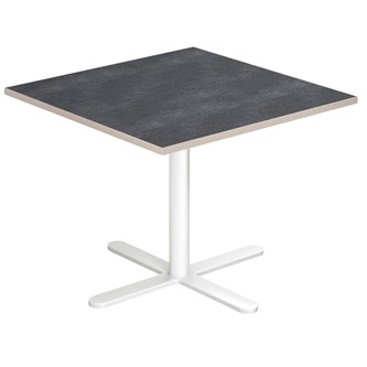 Søylebord Cross X 70x70 cm akustikk linoleum hvit