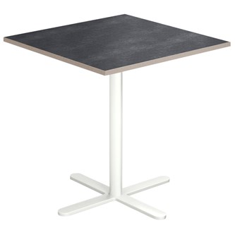 Søylebord Cross X 70x70 cm akustikk linoleum hvit