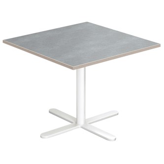 Søylebord Cross X 70x70 cm akustikk linoleum hvit