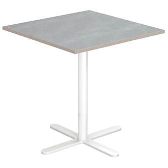 Søylebord Cross X 70x70 cm akustikk linoleum hvit