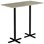 Søylebord Cross X 120x60 cm akustikk linoleum svart