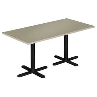 Søylebord Cross X 120x60 cm akustikk linoleum svart