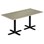 Søylebord Cross X 120x60 cm akustikk linoleum svart