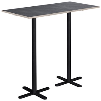 Søylebord Cross X 120x60 cm akustikk linoleum svart