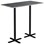 Søylebord Cross X 120x60 cm akustikk linoleum svart
