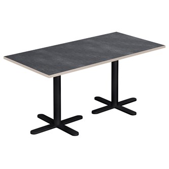 Søylebord Cross X 120x60 cm akustikk linoleum svart