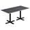 Søylebord Cross X 120x60 cm akustikk linoleum svart