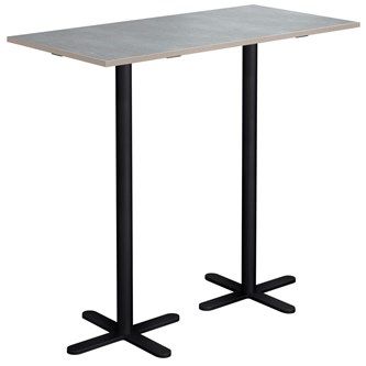 Søylebord Cross X 120x60 cm akustikk linoleum svart