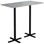 Søylebord Cross X 120x60 cm akustikk linoleum svart