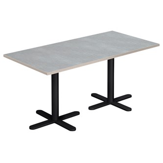 Søylebord Cross X 120x60 cm akustikk linoleum svart