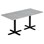 Søylebord Cross X 120x60 cm akustikk linoleum svart