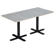 Søylebord Cross X 120x60 cm akustikk linoleum svart