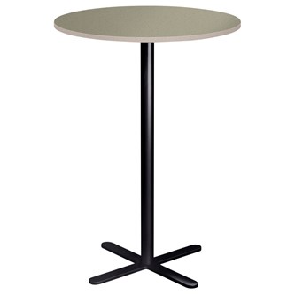 Søylebord Cross X Ø80 cm akustikk linoleum svart