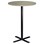 Søylebord Cross X Ø80 cm akustikk linoleum svart