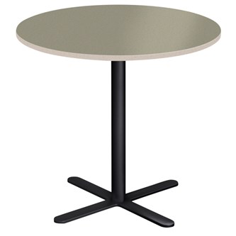 Søylebord Cross X Ø80 cm akustikk linoleum svart