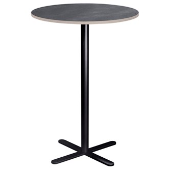 Søylebord Cross X Ø80 cm akustikk linoleum svart