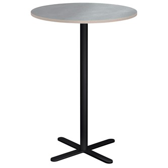 Søylebord Cross X Ø80 cm akustikk linoleum svart