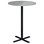 Søylebord Cross X Ø80 cm akustikk linoleum svart