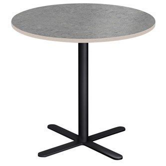 Søylebord Cross X Ø80 cm akustikk linoleum svart