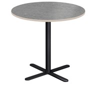 Søylebord Cross X Ø60 cm akustikk linoleum svart