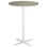 Søylebord Cross X Ø80 cm akustikk linoleum hvit