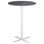 Søylebord Cross X Ø80 cm akustikk linoleum hvit