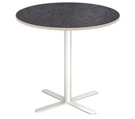 Søylebord Cross X Ø70 cm akustikk linoleum hvit