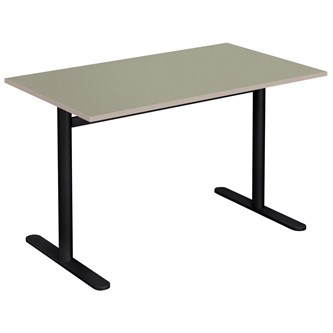Søylebord Cross T 120x60 cm akustikk linoleum svart