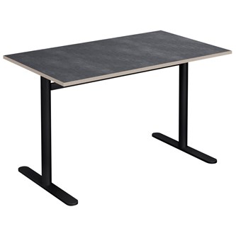 Søylebord Cross T 120x60 cm akustikk linoleum svart