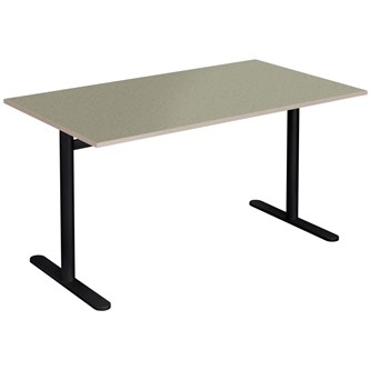 Søylebord Cross T 140x80 cm Akustikk linoleum, kryssfiner h72 cm