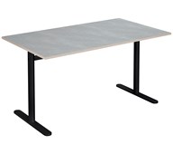 Søylebord Cross T 140x80 cm akustikk linoleum svart