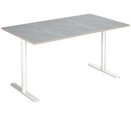 Søylebord Cross T 140x80 cm akustikk linoleum hvit