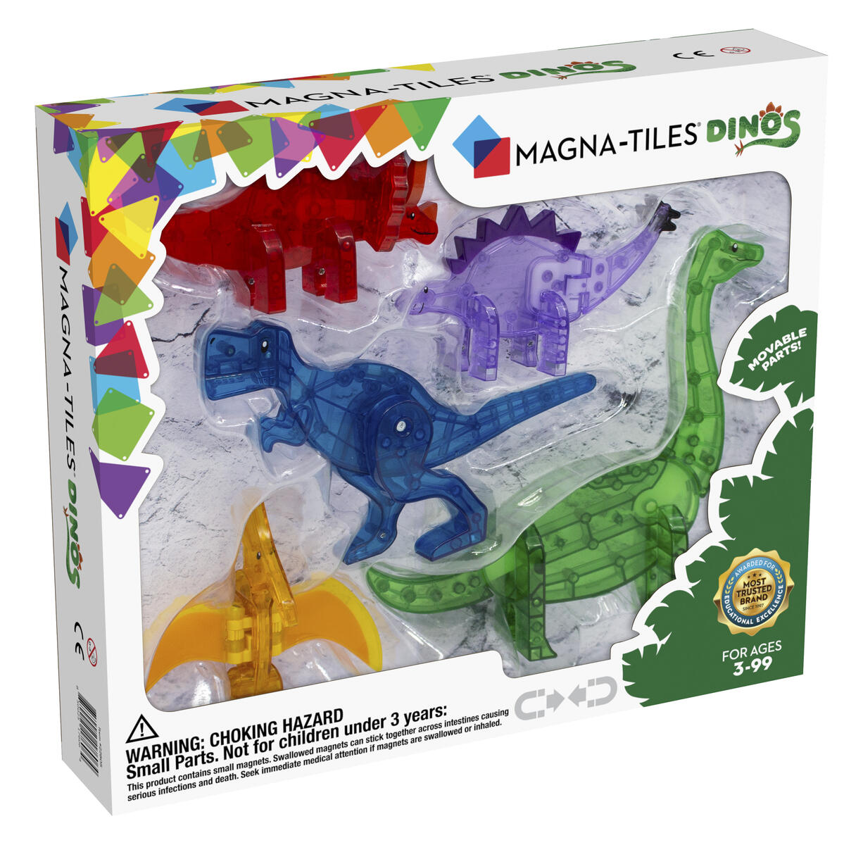 Magna-Tiles transparent byggesett 200 deler - Lekolar Norge