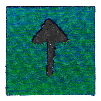 Sansebrett paljett blågrønn/svart