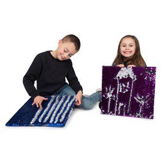 Sansebrett paljett blågrønn/svart