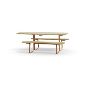 Rørvik piknikbord furu rullestolvennlig 195x70xh72 cm