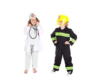 Utkledningsdrakt brannmann og doktor