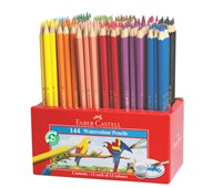 Akvarellfargeblyanter Faber Castell sekskantet 144 stk