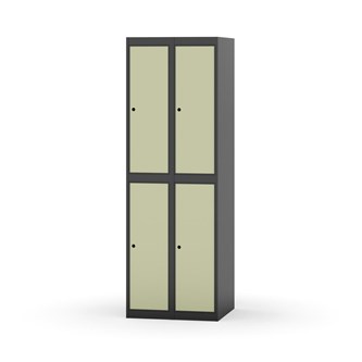 Garderobeskap Novis flatt tak 2:2 B60