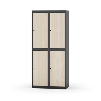 Garderobeskap Novis flatt tak 2:2 B80