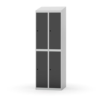 Garderobeskap Novis skrått tak 2:2 B60