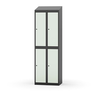 Garderobeskap Novis skrått tak 2:2 B60