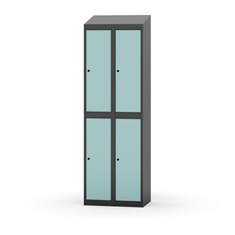 Garderobeskap Novis skrått tak 2:2 B60