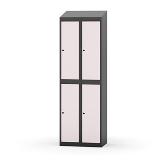 Garderobeskap Novis skrått tak 2:2 B60