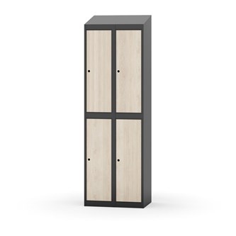 Garderobeskap Novis skrått tak 2:2 B60