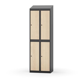 Garderobeskap Novis skrått tak 2:2 B60